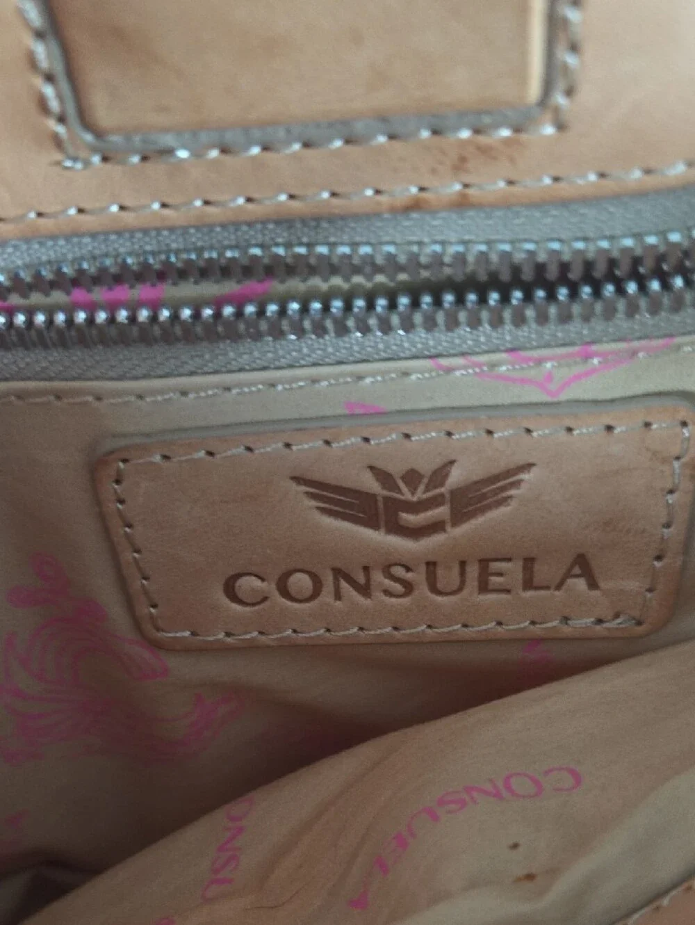 CONSUELA Rare Vintage Patent Pink Scream Candy Crush Quilted Tote *Discontinued*
